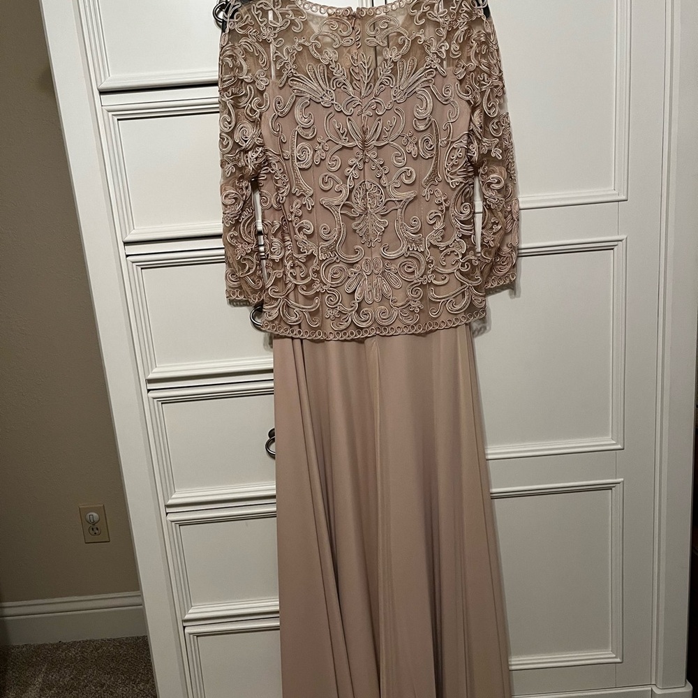 Elegant Lace Overlay Formal Evening Gown Mother of the Bride or Groom